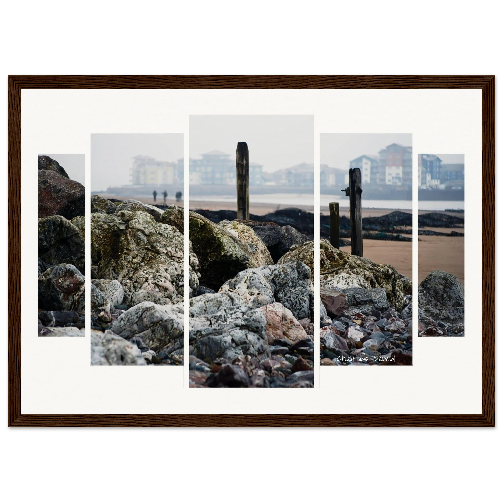 This segmented abstract print created by Charles David is called Exmouth View Over The Exe | The Creative Camera