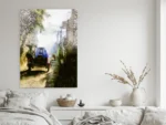 aluminium_mockup Riding Into The Smoke is A Contemporary Urban Canvas Wall Print. A digital painting by Charles David | The Creative Camera