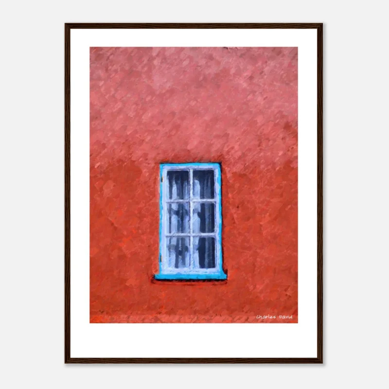 Blue Window in a Red Wall Blue Window in a Red Wall is a fine art print of Portmeirion South Wales by Charles David | The Creative Camera