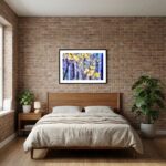 Room Mockup in A1 Woodland Sparkle - Haldon Forest, South Devon is a framed fine art print created by artist Charles David | The Creative Camera