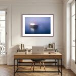 Sea Wall in Fog - Impressionist Coastal Wall Print for Contemporary Spaces