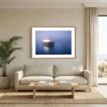 Sea Wall in Fog - Impressionist Coastal Wall Print for Contemporary Spaces