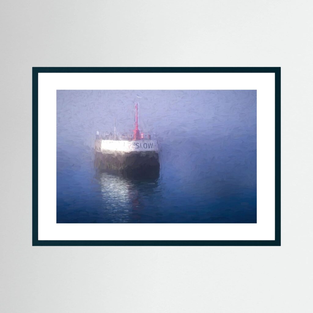 Sea Wall in Fog - Impressionist Coastal Wall Print for Contemporary Spaces by Charles David | The Creative Camera