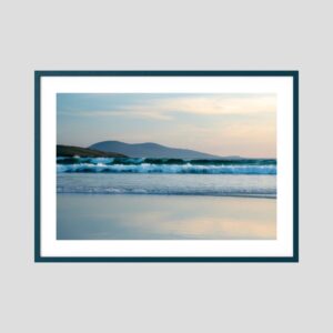 Luskentyre Beach, Teal Wood frame