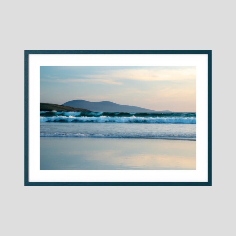 Luskentyre Beach, Teal Wood frame
