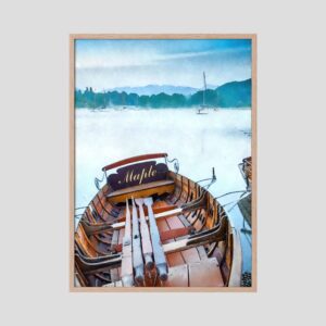 Windermere Dawn | Lake Windermere Fine Art Print, Oak Nature frame